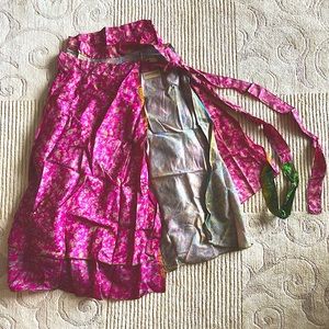 EARTHBOUND one size silk wrap skirt.